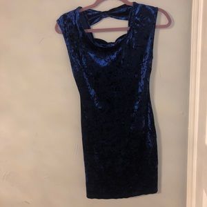 Blue Velvet Dress